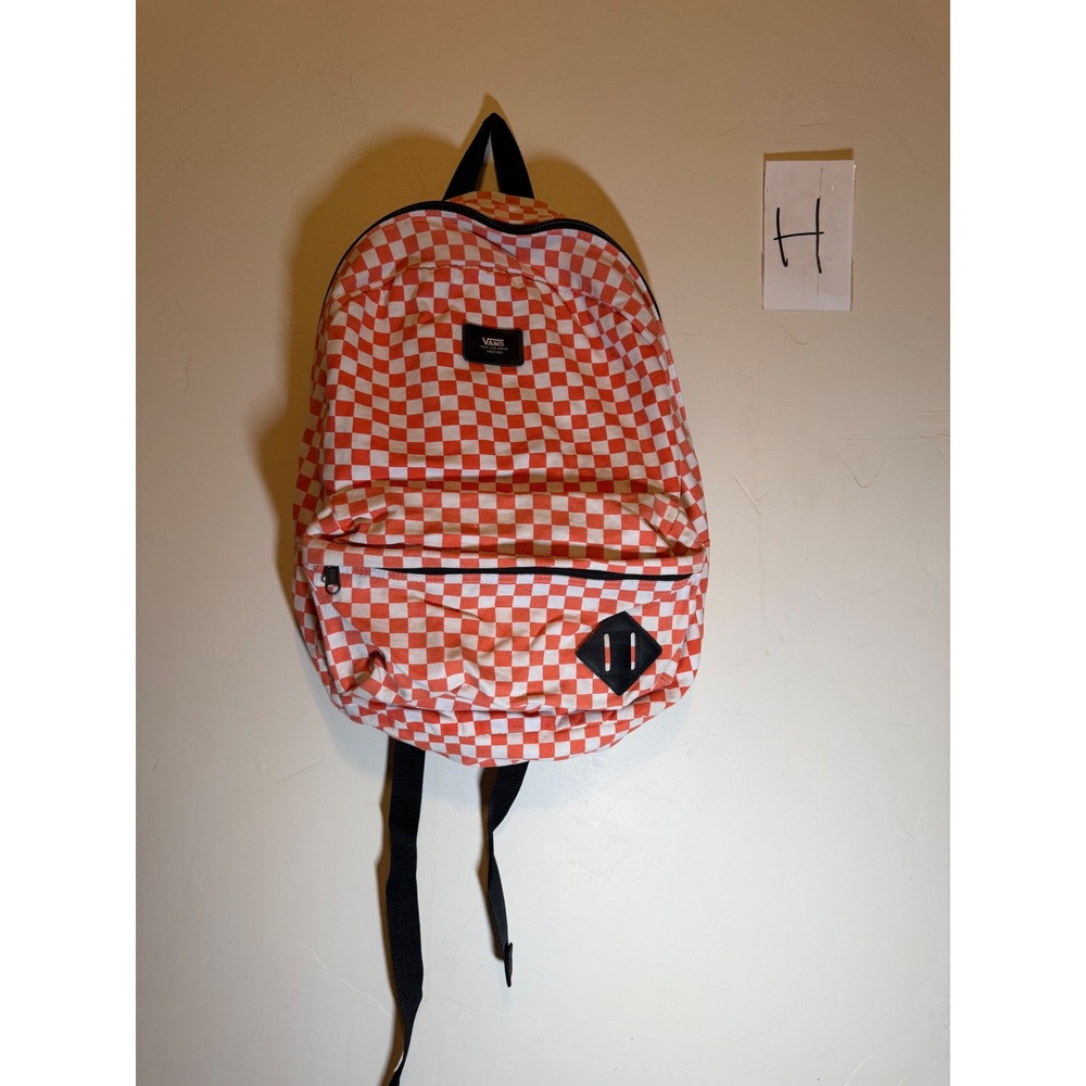 Vans Backpack Old Skool Checkerboard Orange White